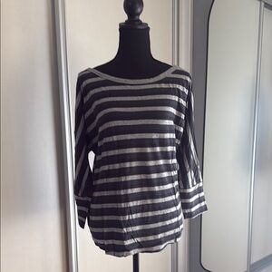 Striped Black and White Top